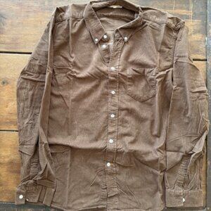 Far Afield Brown Corduroy Shirt Size XL (4)